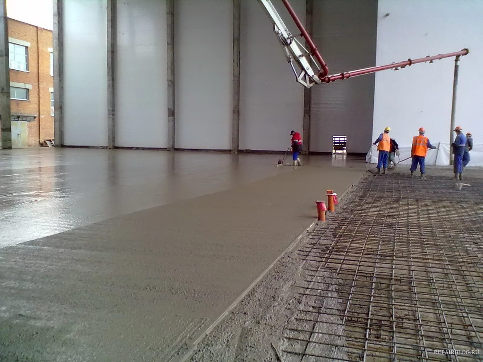 Армированный бетонный пол