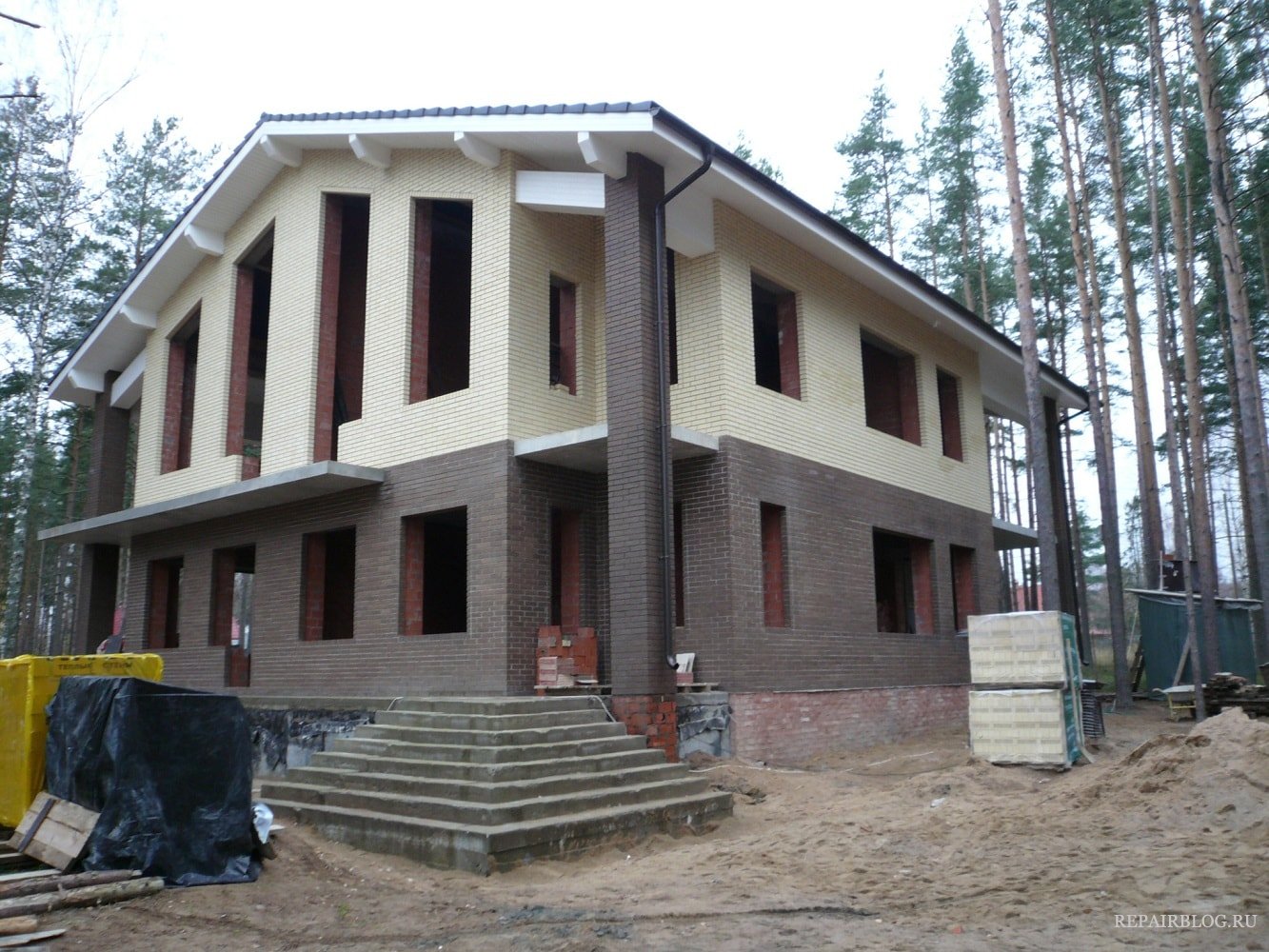 Завершение строительства дома из газобетона