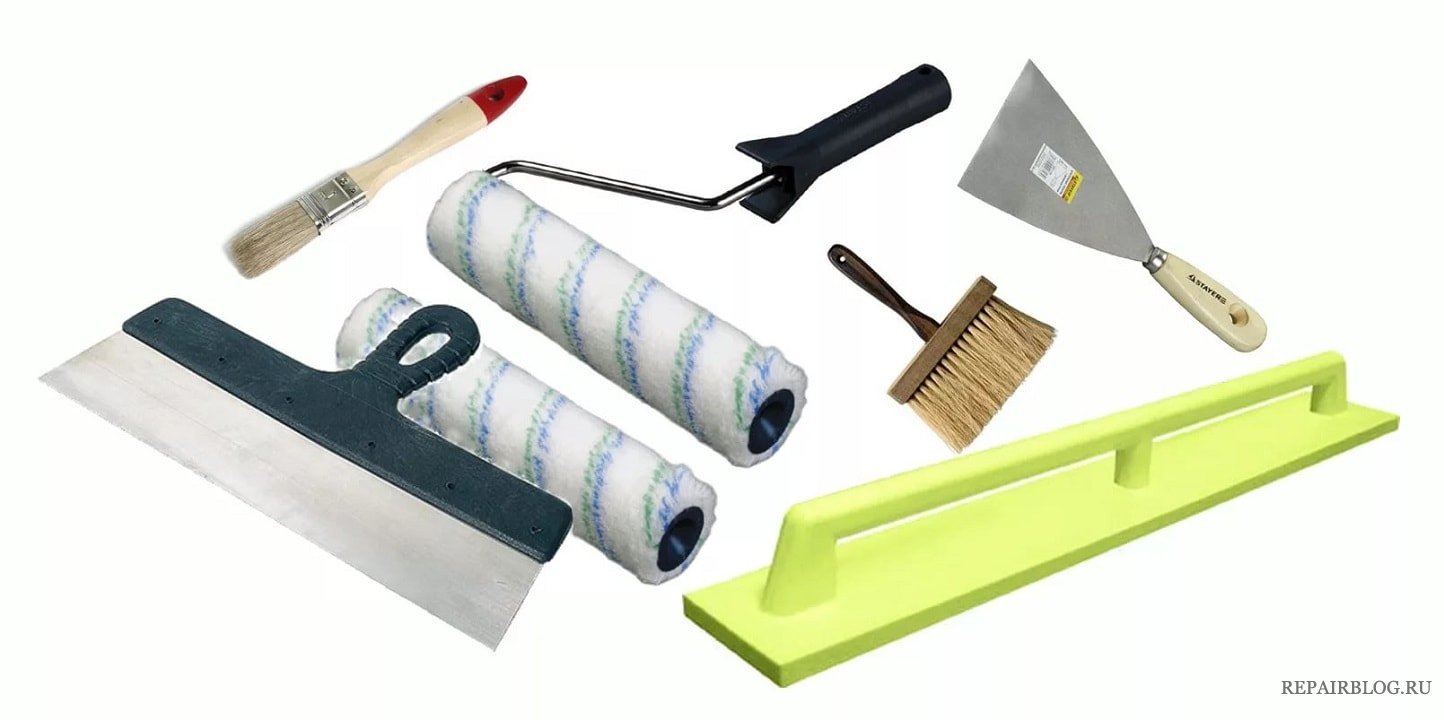 Инструменты для побелки потолка